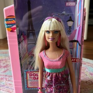 Barbie in Paris traveller doll and accessories - open box like new